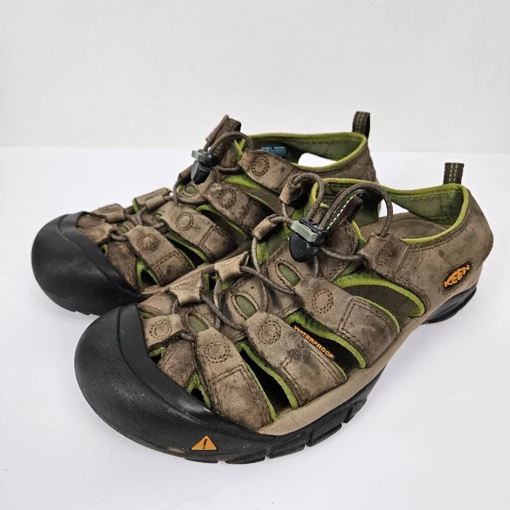 Keen Newport Waterproof Leather Sandal Tan/Green1001901